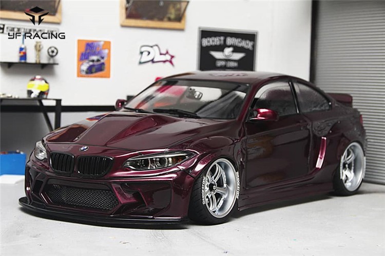 Aplastics产品适用于宝马BMW F22 M2遥控模型漂移透明车壳1/10AP
