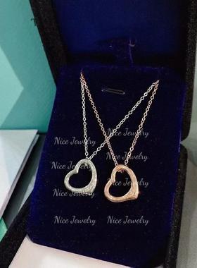 平替纯银心扉爱心项链锁骨链