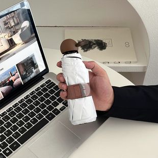 ins极简胶囊雨伞晴雨两用黑胶防晒防紫外线遮阳伞便携小巧太阳伞