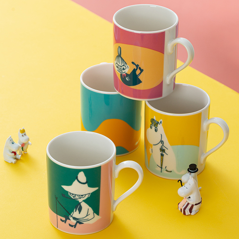 日本进口 moomin姆明多彩生活系列盘子 陶瓷马克杯水杯釉上彩碟子