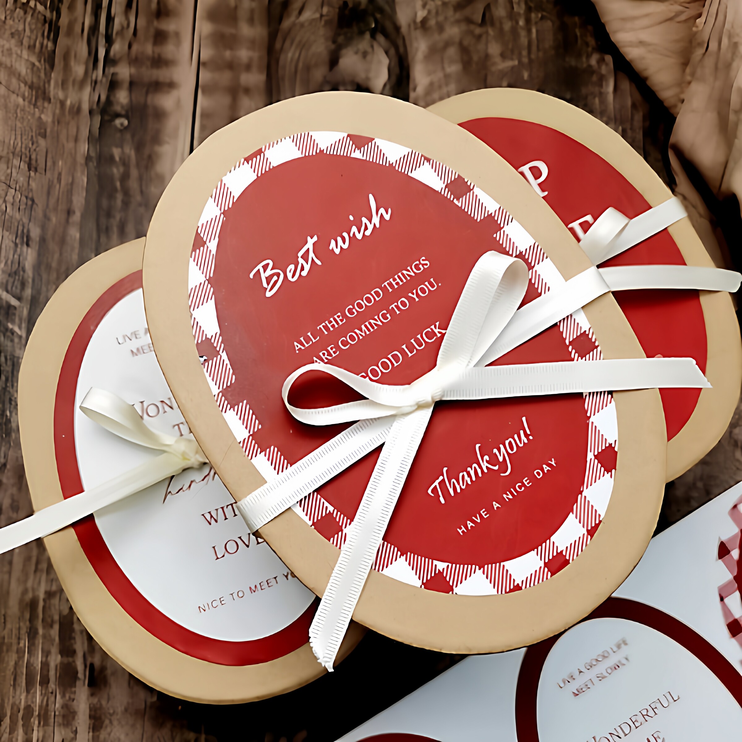 椭圆形牛皮纸盒小红书伴手礼网红INS饼干糖果DIY烘培包装盒l礼物