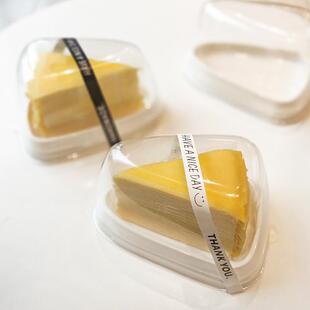 三角形蛋糕千层蛋糕盒子慕斯切块打包盒西点盒一次性吸塑包装盒