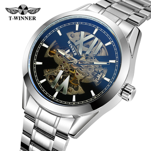 Winner手表男款镂空全自动机械表男士表男表男机械表圆形手表
