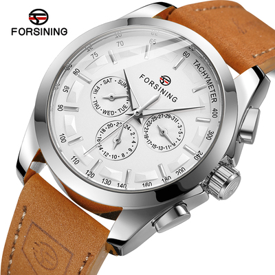 男士星期日历休闲风机械手表