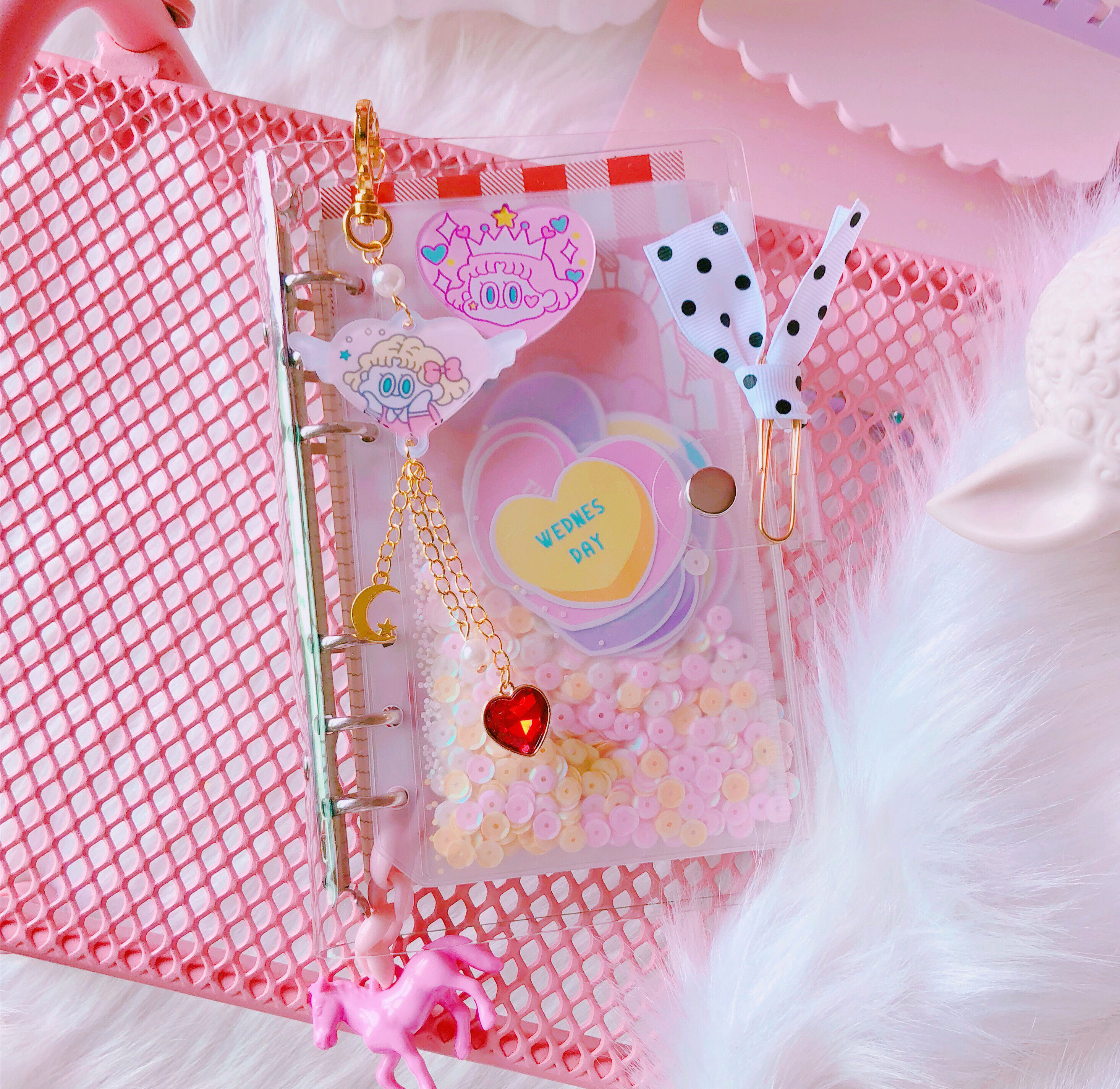 韩国ins原创少女本粉色手账本可爱活页日记笔记本小清新创意本a6