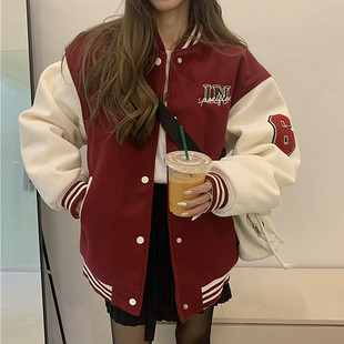 美式复古加绒加厚卫衣外套女2026秋冬新款原宿风宽松开衫棒球服潮