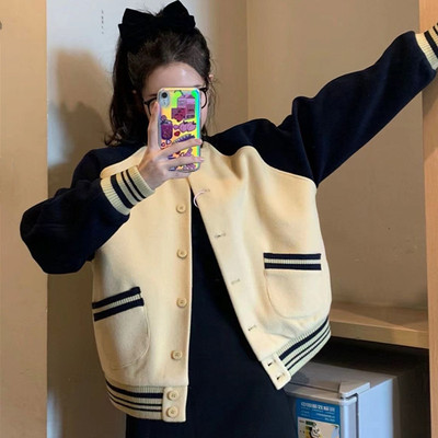 学院风小众洋气夹克上衣短外套潮