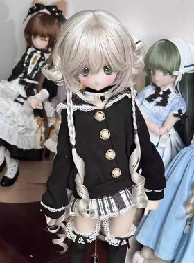 Russ BJD 低马尾基础款长鬓角梨花头 1/3  头围 22cm现货毛坯