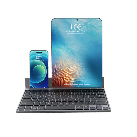 蓝牙键盘学生无线平板带皮套支架保护盖便携PAD键盘时尚好用静音