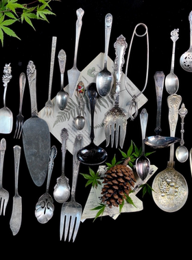 铜镀银装饰欧式中古vintage摆件