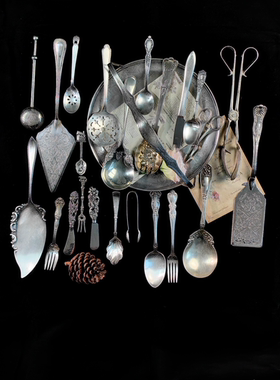 铜镀银装饰北欧风浮雕摄影摆件