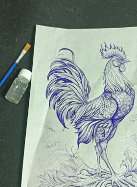 葫芦烙画烫画转印稿新手起稿用28cm左右大图3张稿1瓶10ml转印油。