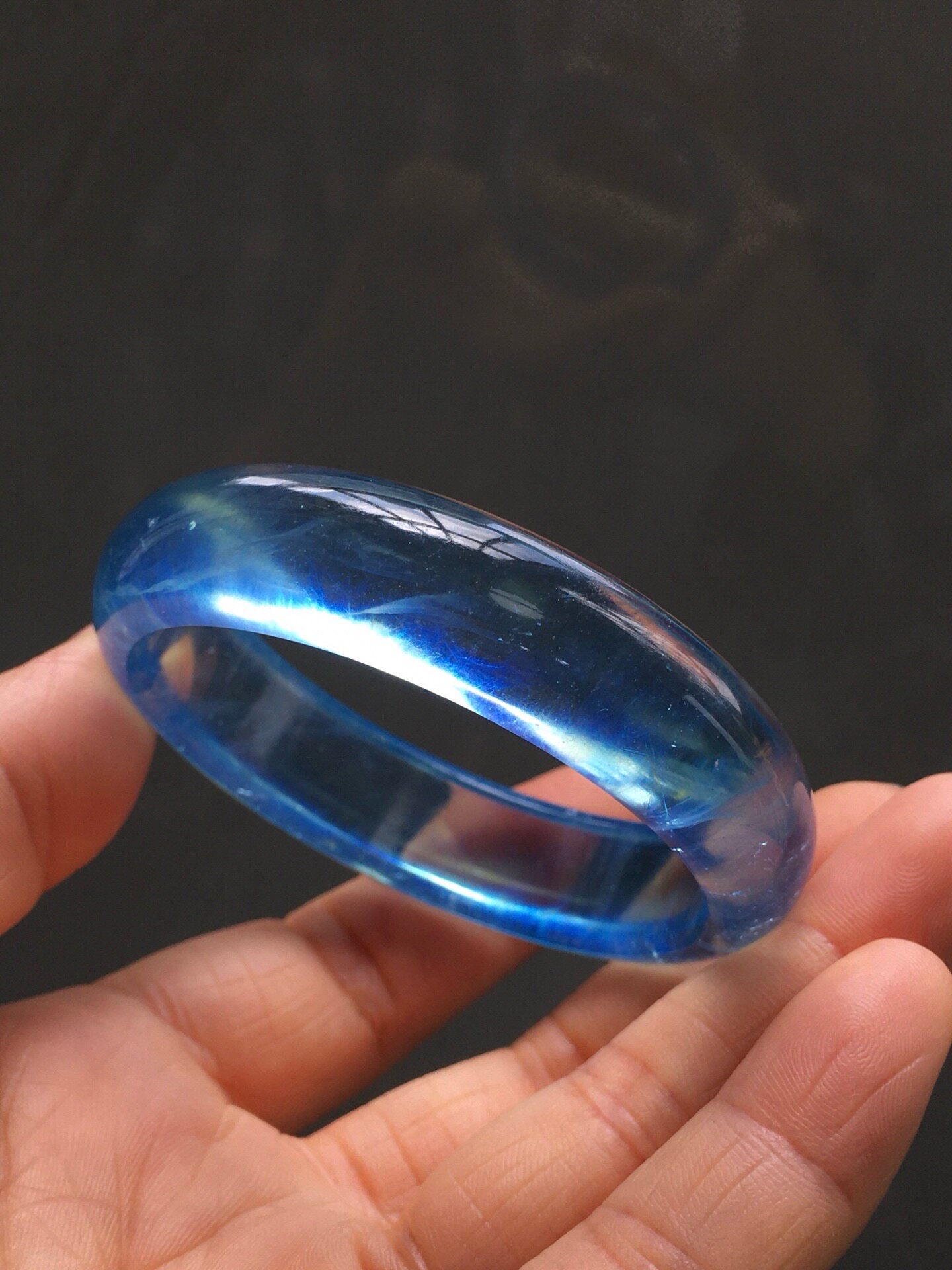 天然海蓝宝手镯 晶体通透 魔鬼手饰/手串