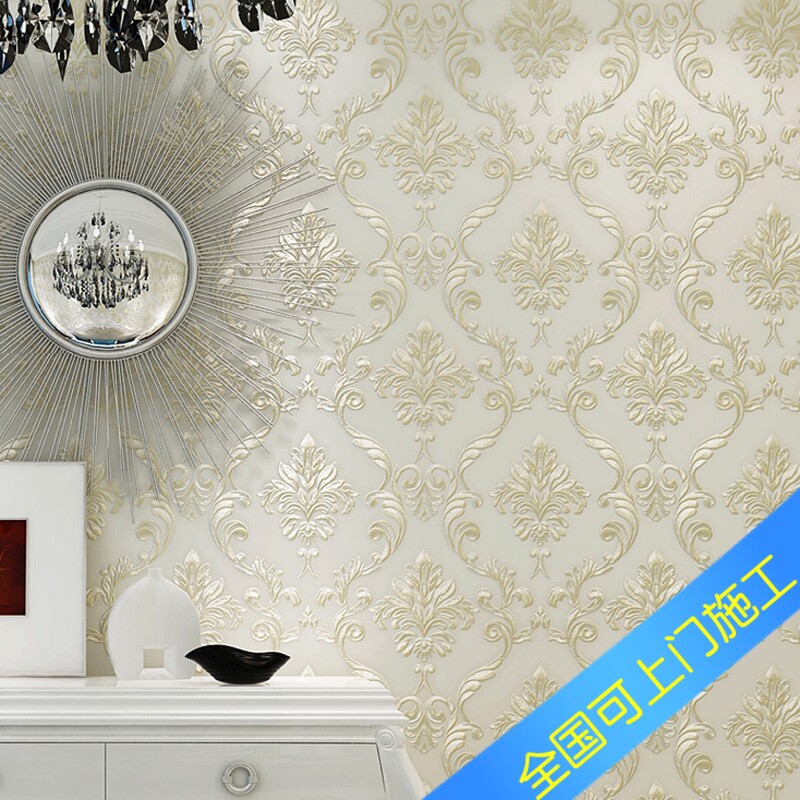 欧式风大马士革浮雕餐厅背景墙
