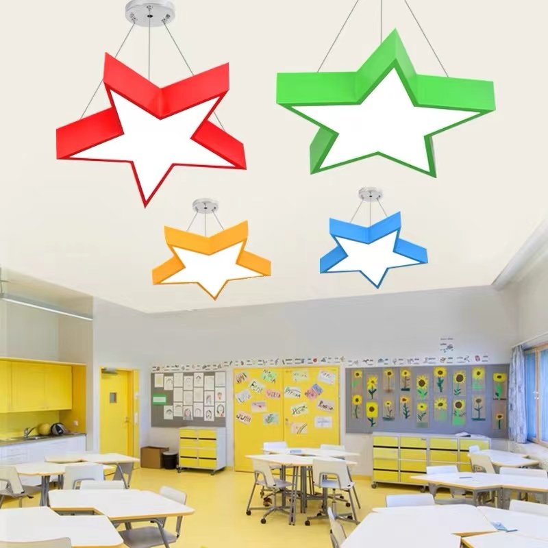 创意卡通五角星月亮吊灯幼儿园培儿童房吊灯