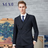 单西英伦修身 西装 型礼服西装 时尚 西服男 Seno男士 修身 商务正装