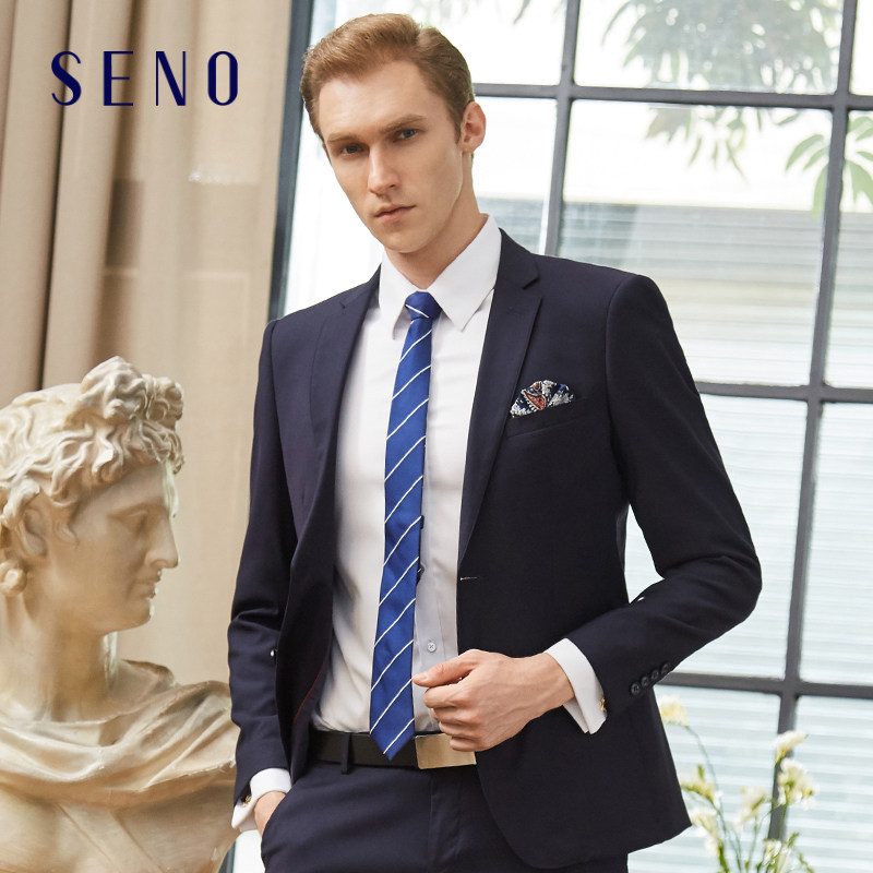 seno男士商务西装外套正装职业微弹西装西服单西