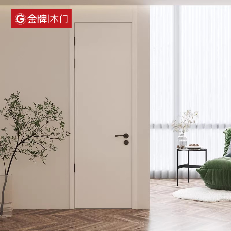 金牌定制简约静音实木卧室门