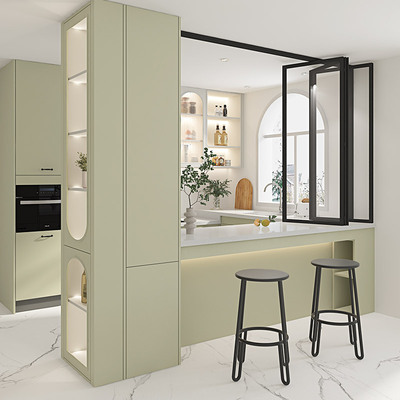 金牌厨柜家用厨房橱柜定制组装