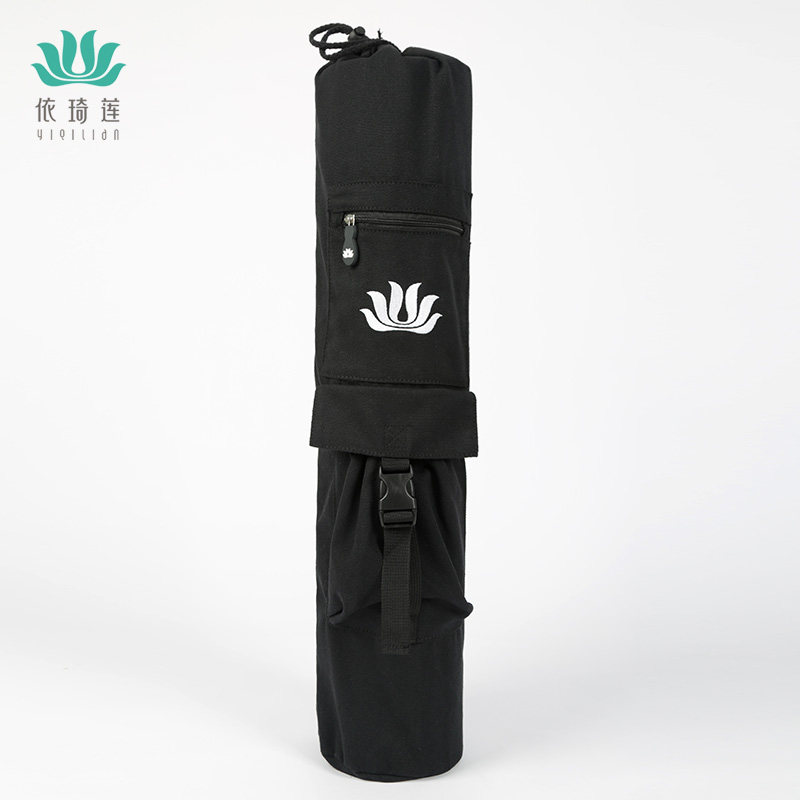 依琦莲通用简便瑜伽包女瑜伽垫收纳背包单肩束口包加厚帆布套袋子