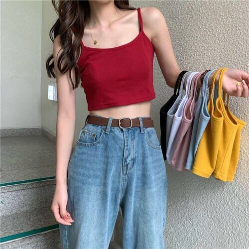 吊带背心女韩版短款打底衫上衣