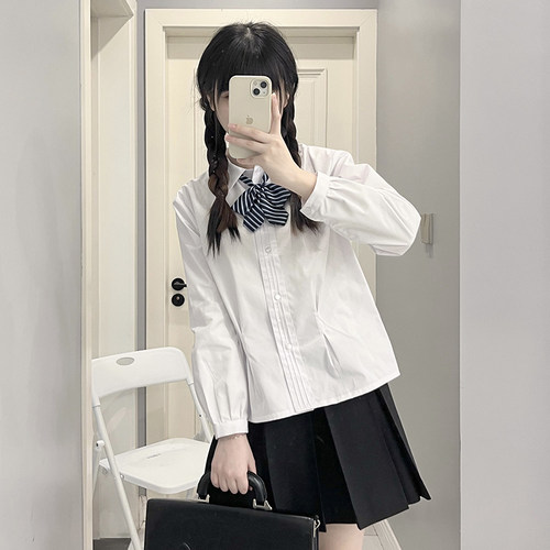 纯欲设计感辣妹收腰jk制服衬衫