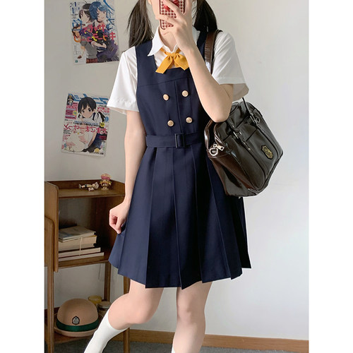 原创设计jk制服衬衫连衣裙套装