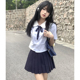女夏半裙东京岁时记JK 蓝色衬衫 初恋亿次水手服jk套装 收腰制服短袖