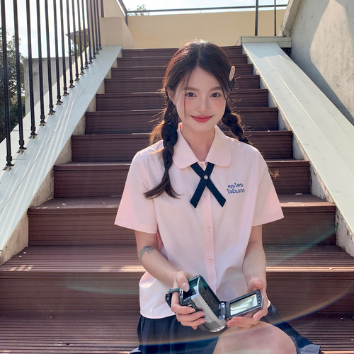 东京岁时记jk学院风甜美短袖衬衫