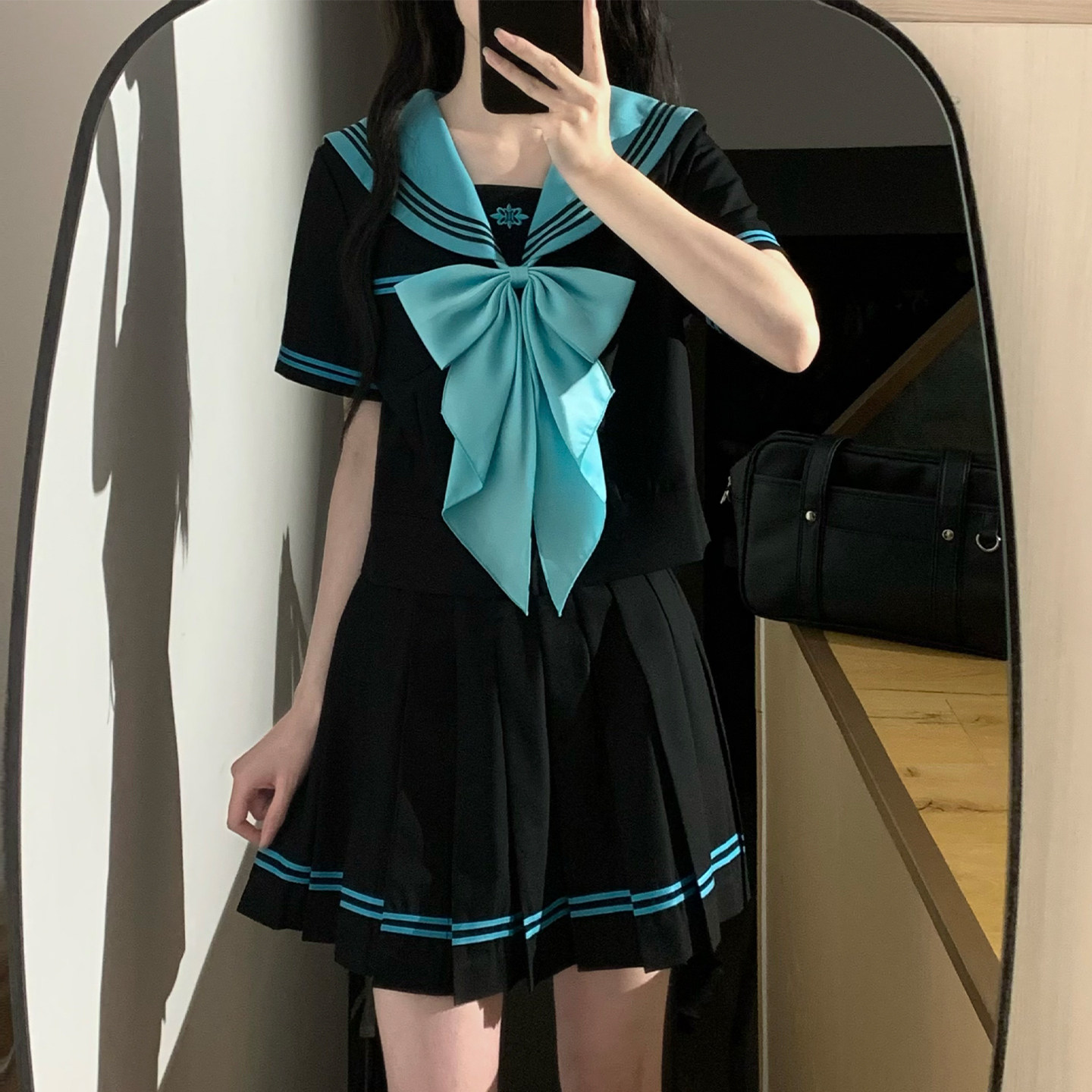 东京岁时记JK制服水手服套装女短袖海军风蝴蝶结百褶裙学院风