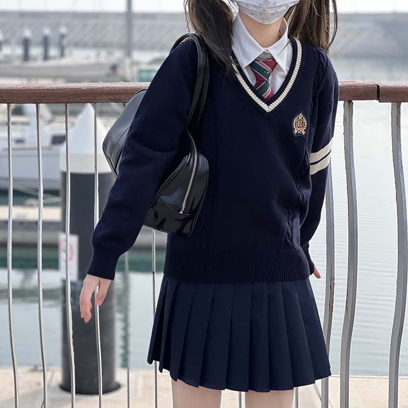 东京岁时记日系学院风套头毛衣