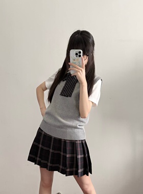 东京岁时记jk格裙暗红色高腰半身裙女夏季短裙小个子裙子a字半裙