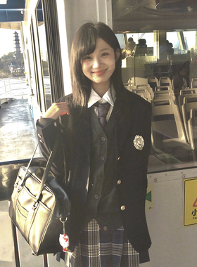 原创正版校供感学院风JK西装制服绀色西服外套藤川中东京岁时记jk