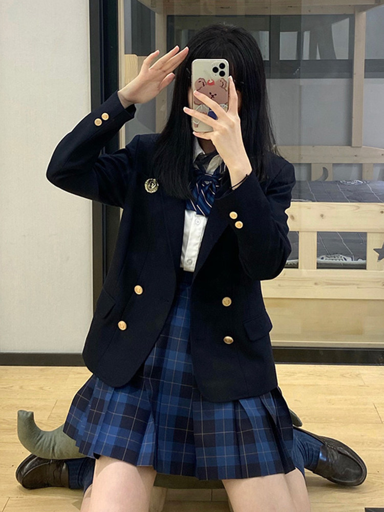 TOKYO SHIKI 오리지널 JK 블랙 스쿨 스타일 정장 재킷 정장 배지 유니폼 KYINO HIGH