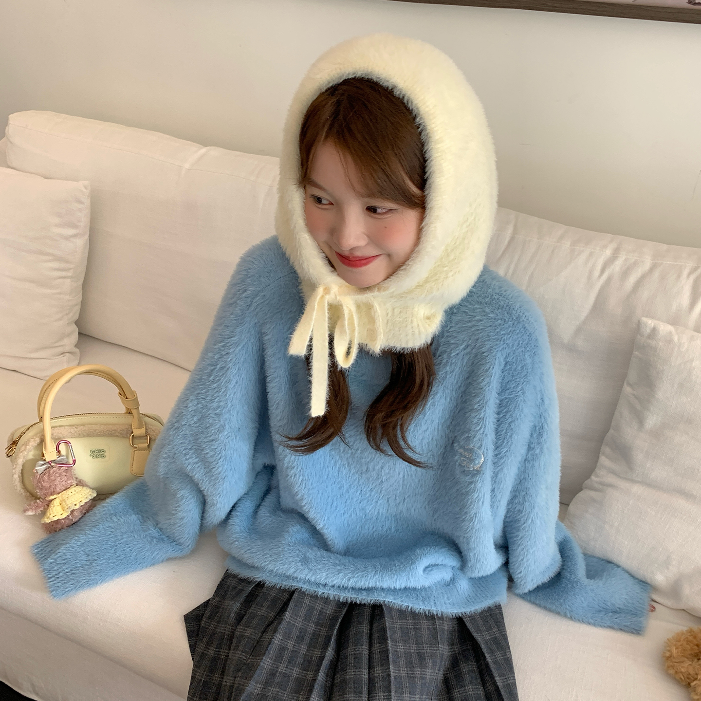 东京岁时记慵懒风套头针织上衣