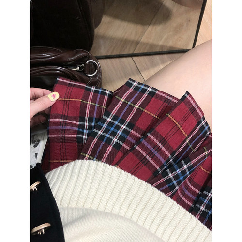 东京岁时记JK正版原创jk红色格裙