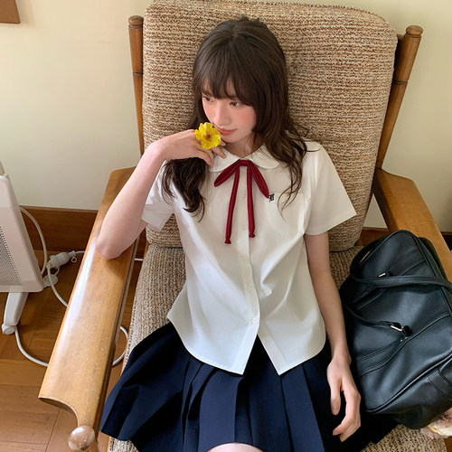 东京岁时记jk制服短袖白色衬衫