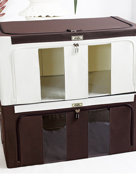 出口2件包邮130L汉森同款牛津布收纳箱特大号衣服被子储物箱防霉