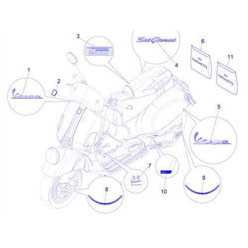 VESPAGTSGTV3006日车标字标标志