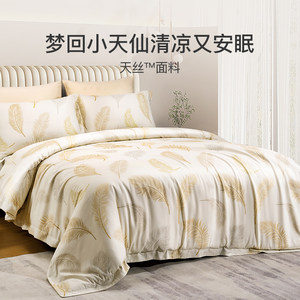 图美寝饰冰丝四件套丝滑裸睡夏季天丝高级欧式凉感床单被套夏天