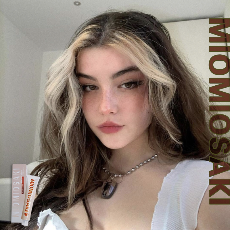 【新品】蜜合miomiosaki浅白金染发霜植物上色护理染发膏