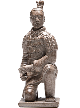 树脂桌面中国风书房兵马俑摆件