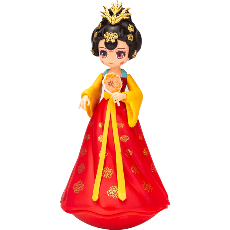 西安網(wǎng)紅大唐不倒翁小姐姐卡通創(chuàng)意家居擺件人偶陜西旅游小紀念品