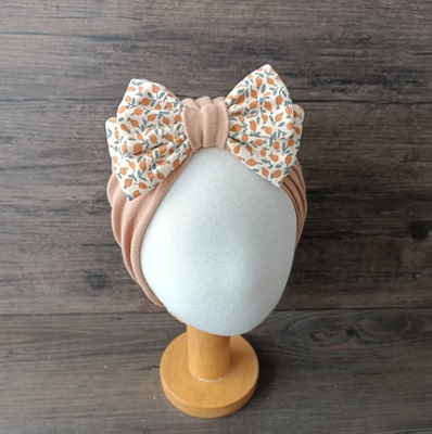 纯棉婴儿帽子小花蝴蝶结