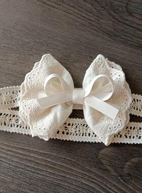 蝴蝶结婴儿发带新生儿蝴蝶结护囟门女宝宝婴幼儿头饰超萌发饰