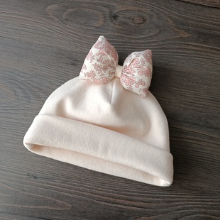 新生婴幼儿套头帽女宝宝保暖无檐幼儿胎帽 12月婴儿帽子秋冬款