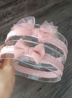 精致小迷你柔纱 初生婴儿女宝宝头饰婴儿发带新生儿满月公主发饰