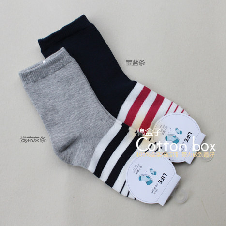 cotton条纹提花袜
