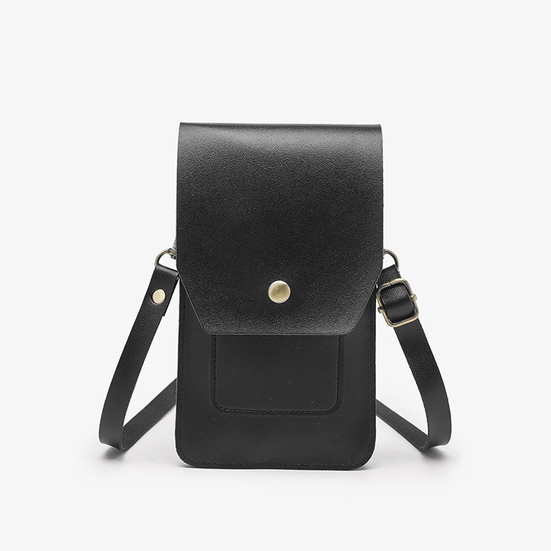 女士包包2022秋新款简约手机包女欧美斜挎包零钱包竖款单肩手机包