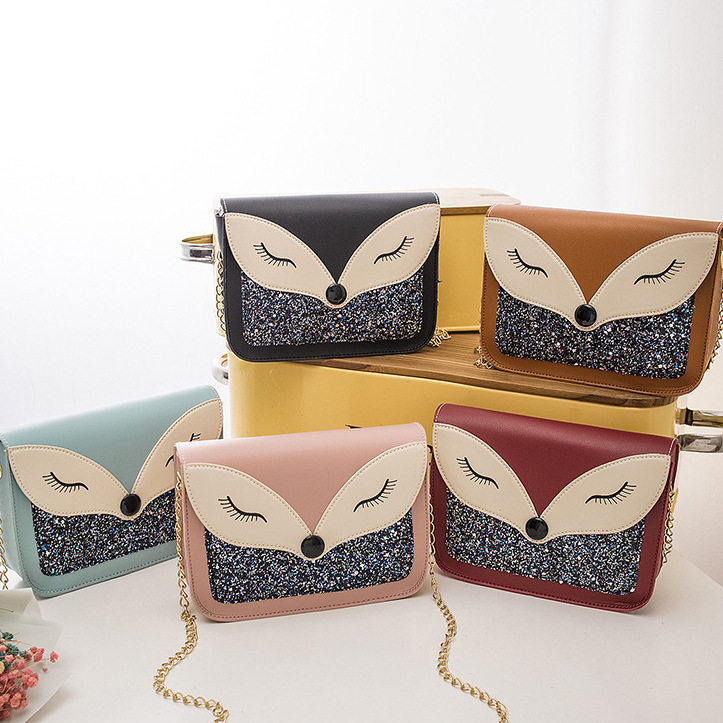 可爱狐狸女包2020新款单肩包时尚撞色亮片小方包女士斜挎手机包,运动包/户外包/配件,挎包/拎包/休闲包,淘宝优惠券,粉丝福利购,淘宝优惠卷